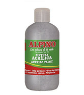 PINTURA ACRILICA ESCOLAR BOTELLA 250 ML PLATA | 1 UNIDADES | (ALPINO)